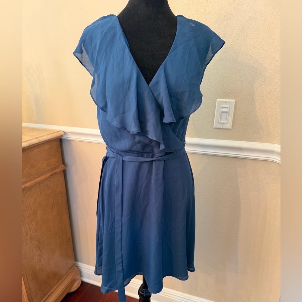 Dress Women’s Navy Blue with Ruffles NWT Small